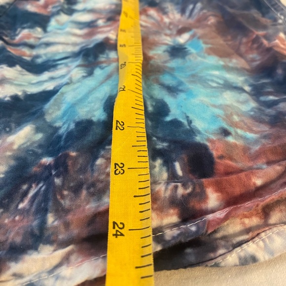 Super Massive Blue/Red/White Tie Dye Casual Button Shirt Mens Size Small - Picture 4 of 5